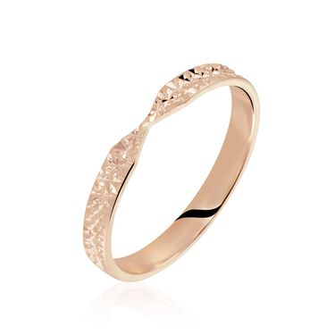 Alliance Or Rose Diamantée