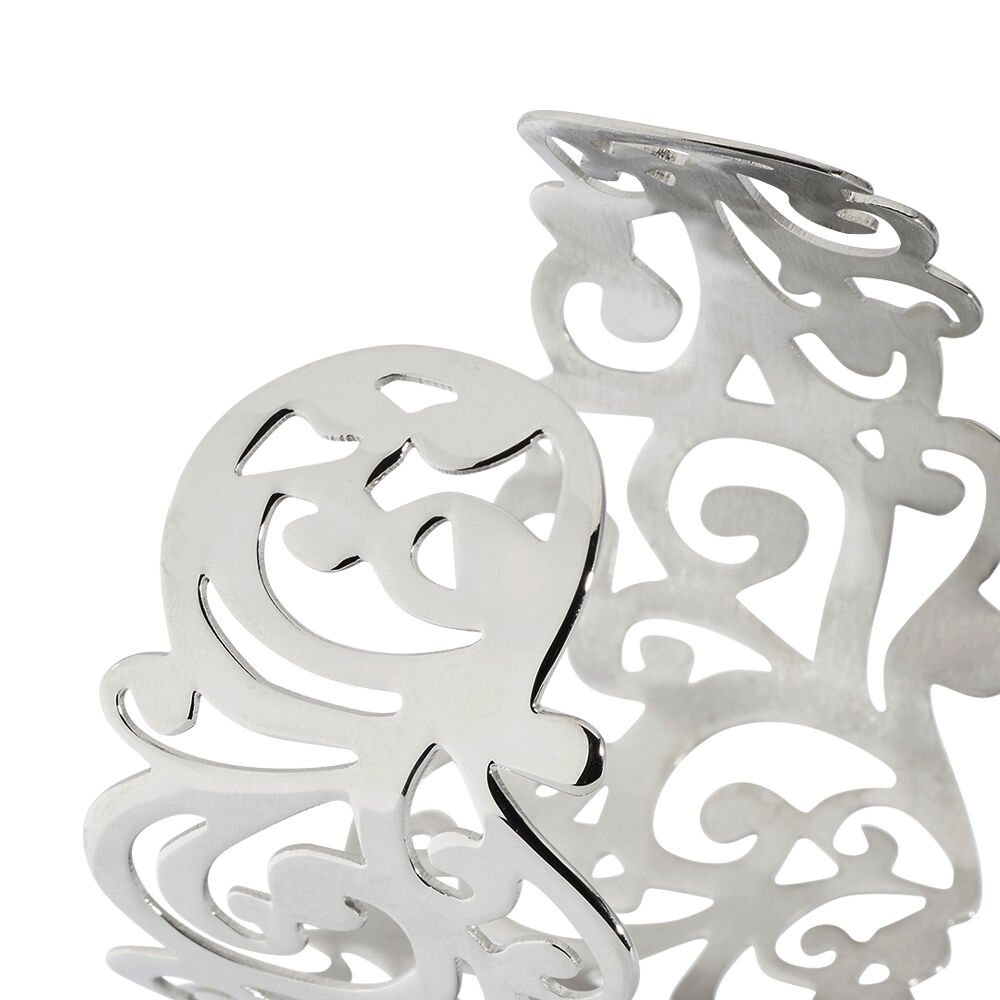 Bracelet Manchette Abygaelle Acier Blanc - Bijoux fantaisie Femme | Marc Orian