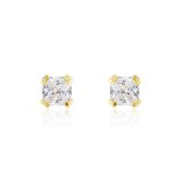 Boucles D'oreilles Puces Or Jaune Doreen Oxydes De Zirconium