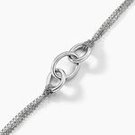 Bracelet Abassia Argent Blanc - Bracelets Anneaux Entrelaces Femme | Marc Orian