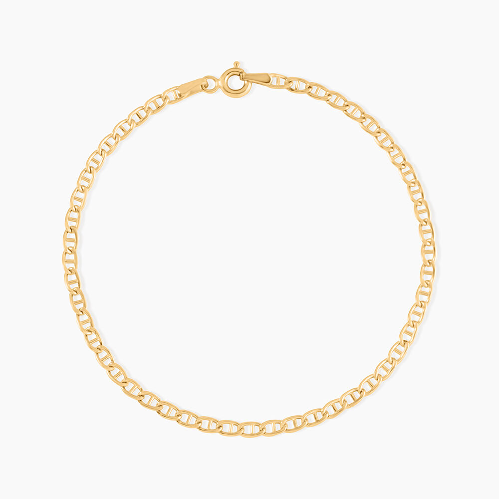 Bracelet Capucin Or Jaune Maille Marine Plate - Bracelets mailles Femme | Marc Orian
