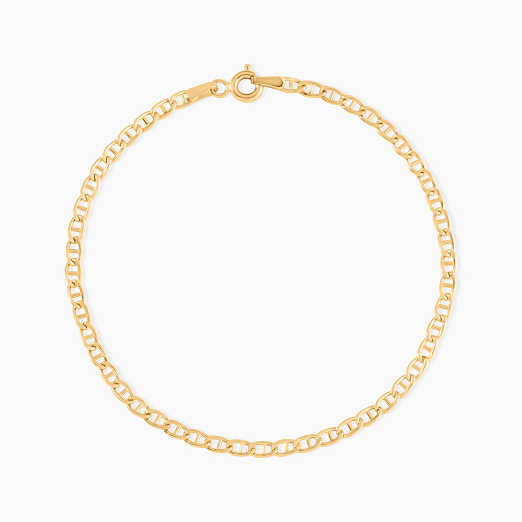 Bracelet Capucin Or Jaune Maille Marine Plate - Bracelets mailles Femme | Marc Orian