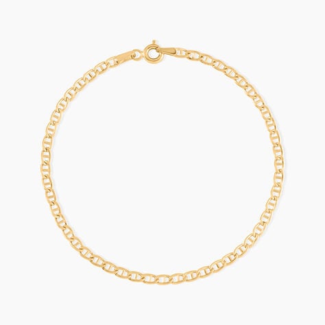 Bracelet Capucin Or Jaune Maille Marine Plate - Bracelets mailles Femme | Marc Orian