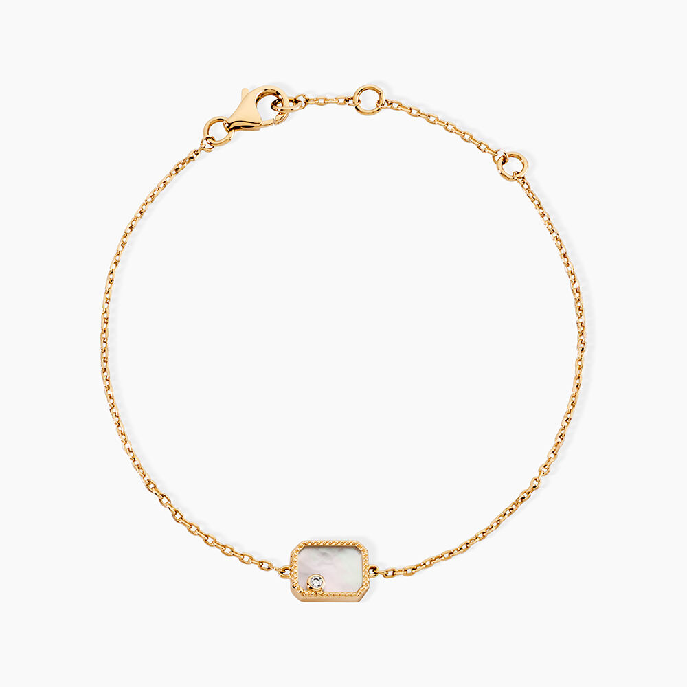 Bracelet Astria Plaqu&eacute; Or Jaune Nacre - Bracelets fantaisie Femme | Marc Orian