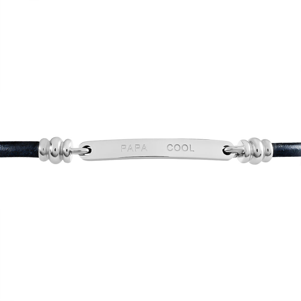 Bracelet Acier Blanc Gaspard - Bracelets cuir Homme | Marc Orian