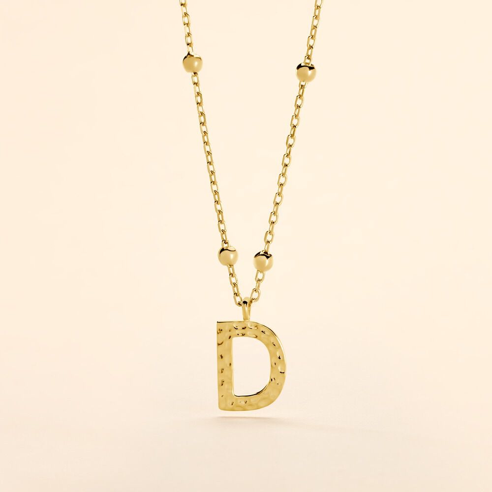 Collier Plaqu&eacute; Or Jaune Lettra - Colliers ete Femme | Marc Orian
