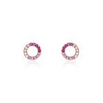 Boucles D'oreilles Puces Neptunus Argent Rose Oxyde De Zirconium - Puces Femme | Marc Orian