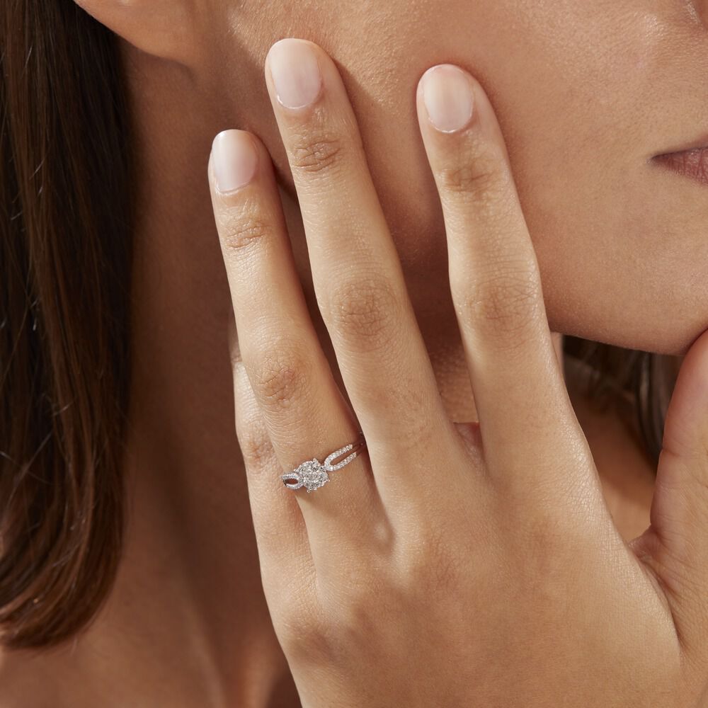 Bague Cillin Or Blanc Diamant - Bagues pierres précieuses Femme | Marc Orian