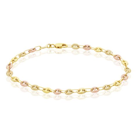 Bracelet Dami Maille Grain De Cafe Or Tricolore - Bracelets mailles Femme | Marc Orian