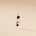 Collier Alexa Argent Blanc Ambre - Colliers avec pierres Femme | Marc Orian