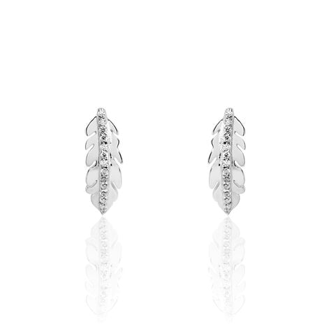 Boucles D'oreilles Pendantes Cynthia Argent Blanc Oxyde De Zirconium - Pendantes Femme | Marc Orian