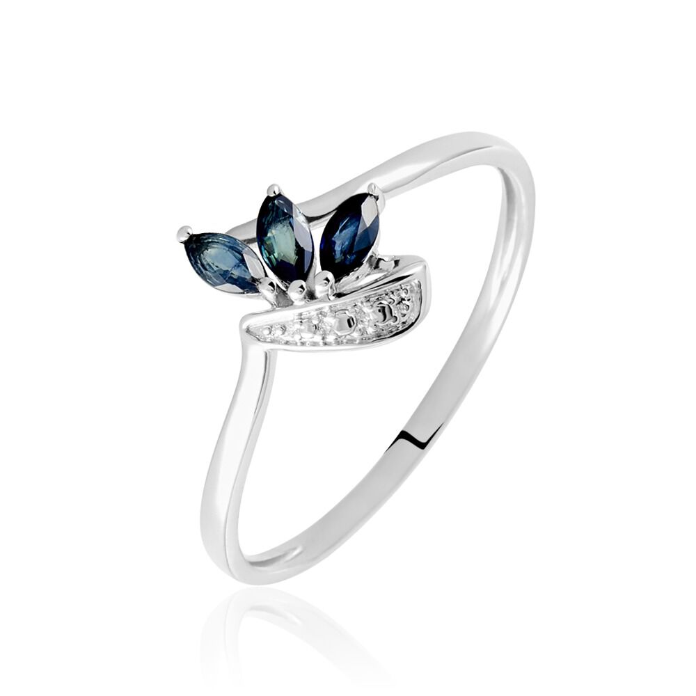 Bague Valy Or Blanc Saphir - Bagues vintage Femme | Marc Orian