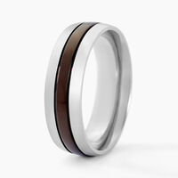 Bague John Acier Bicolore Plaque Or Jaune