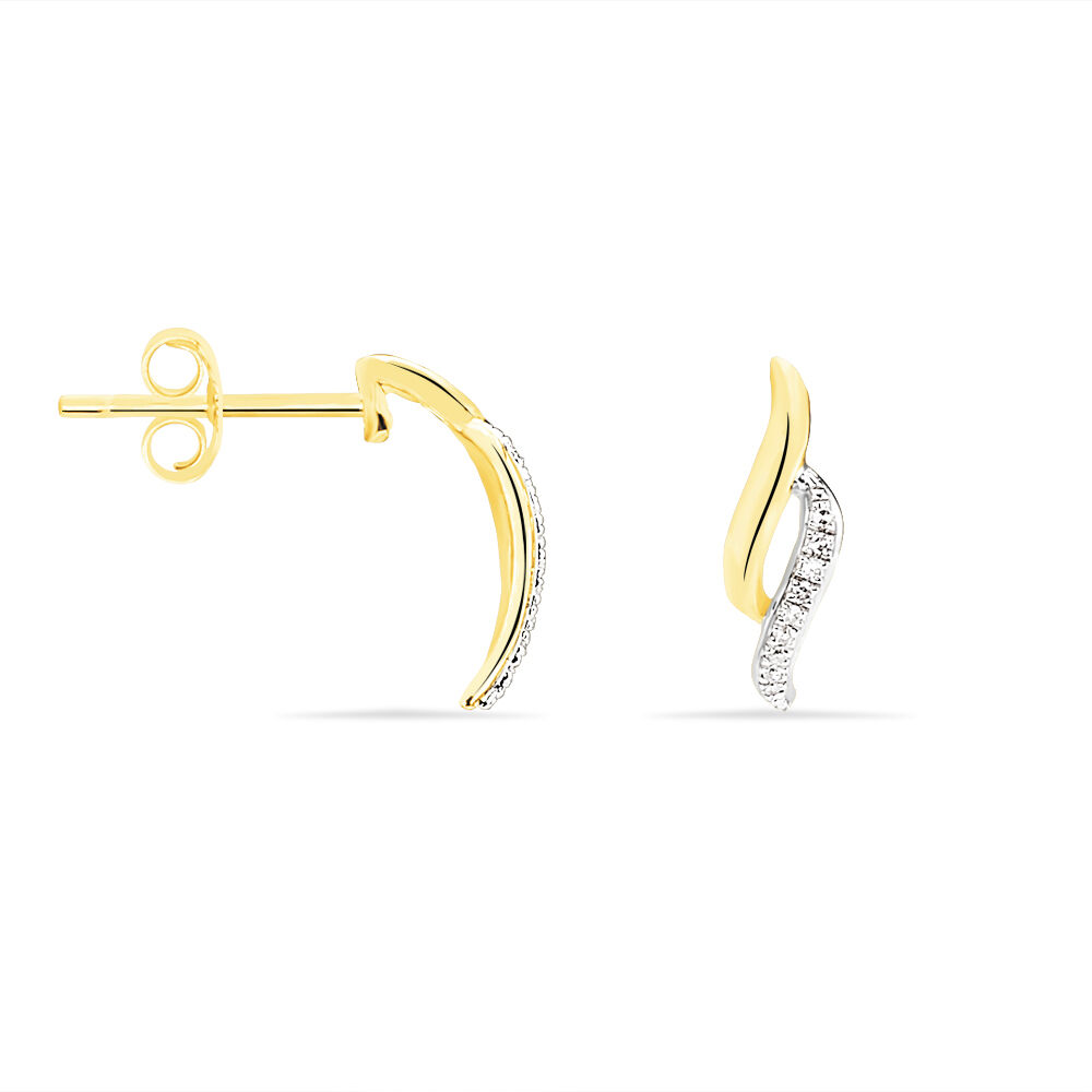 Boucles D'oreilles Puces Callum Or Jaune Diamant - Pendantes Femme | Marc Orian