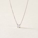 Collier Or Blanc Aphrodite Diamant - Colliers solitaires Femme | Marc Orian