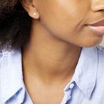 Boucles D'oreilles Puces Fleur Rose Or Jaune - Puces Enfant | Marc Orian