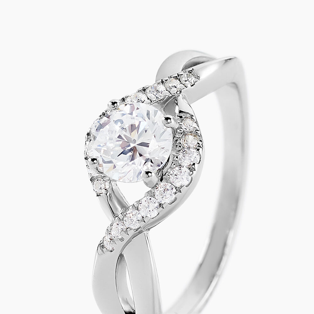 Bague Amarissa Argent Blanc Oxyde De Zirconium - Solitaires Femme | Marc Orian