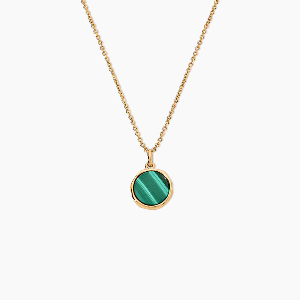 Collier Plaqu&eacute; Or Neassa Malachite - Colliers avec pierres Femme | Marc Orian