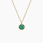 Collier Plaqu&eacute; Or Neassa Malachite - Colliers avec pierres Femme | Marc Orian