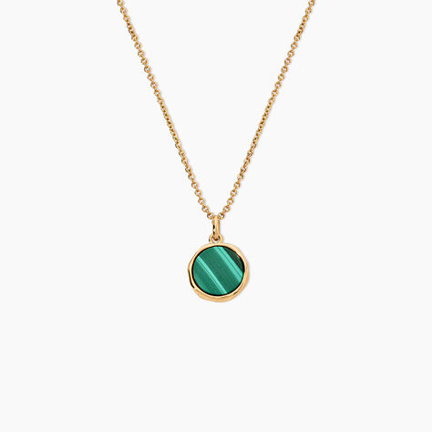 Collier Plaqu&eacute; Or Neassa Malachite - Colliers avec pierres Femme | Marc Orian