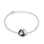 Bracelet Lovea Argent Blanc C&eacute;ramique Et Oxyde De Zirconium - Bracelets Anneaux Entrelaces Femme | Marc Orian