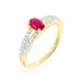 Bague Carlton Or Jaune Rubis Diamant - Bagues vintage Femme | Marc Orian