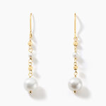 Boucles D'oreilles Pendantes Bindy Or Jaune Perle De Culture - Pendantes Femme | Marc Orian