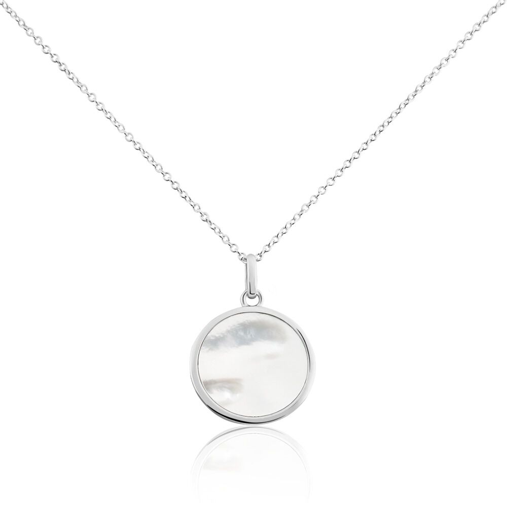 Collier Zealie Argent Blanc Nacre - Colliers avec pierres Femme | Marc Orian