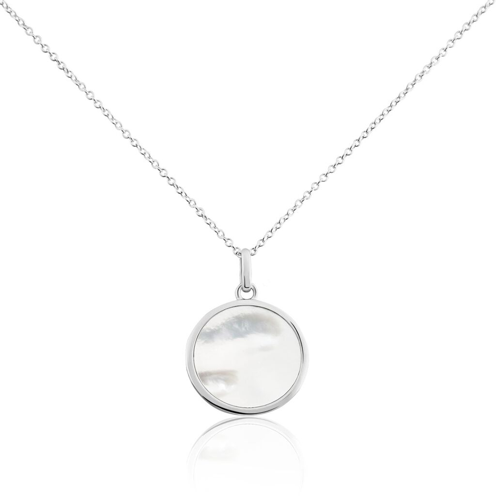 Collier Zealie Argent Blanc Nacre - Colliers avec pierres Femme | Marc Orian