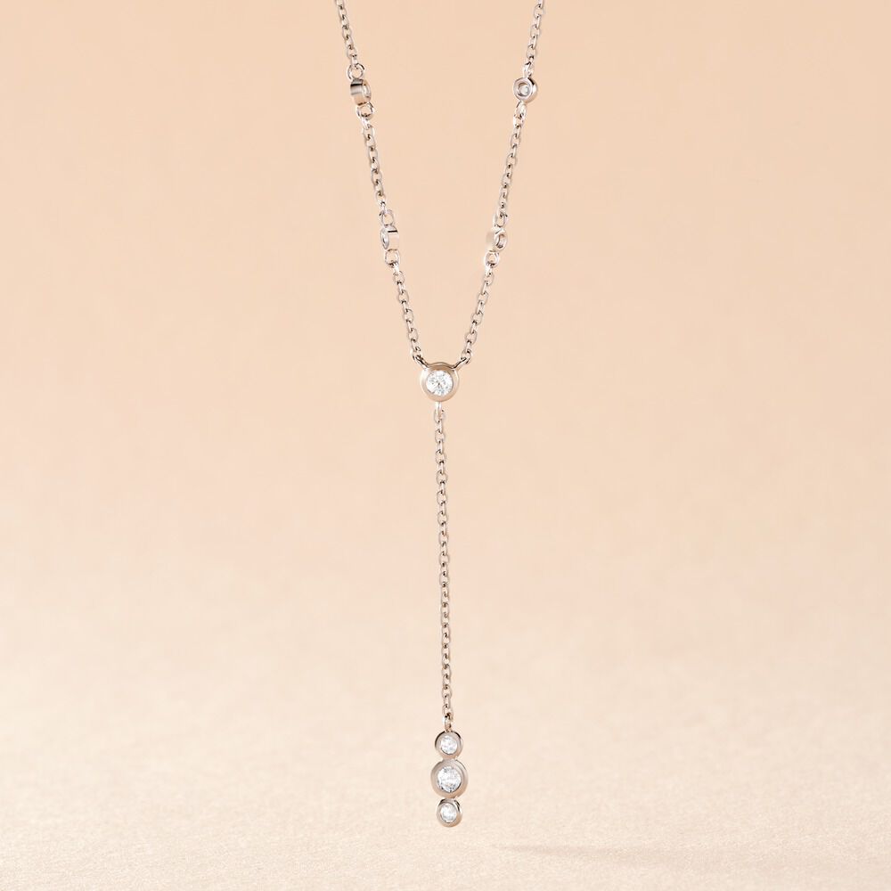 Collier Capella Argent Blanc Oxyde De Zirconium - Colliers avec pierres Femme | Marc Orian