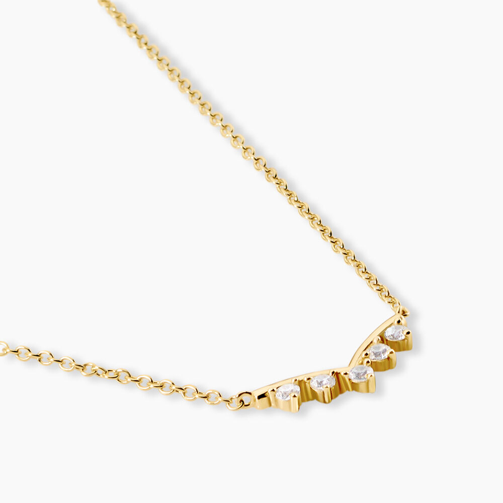 Collier Ombeline Argent Dor&eacute; A L'Or 750/1000 Oxyde De Zirconium - Colliers avec pierres Femme | Marc Orian