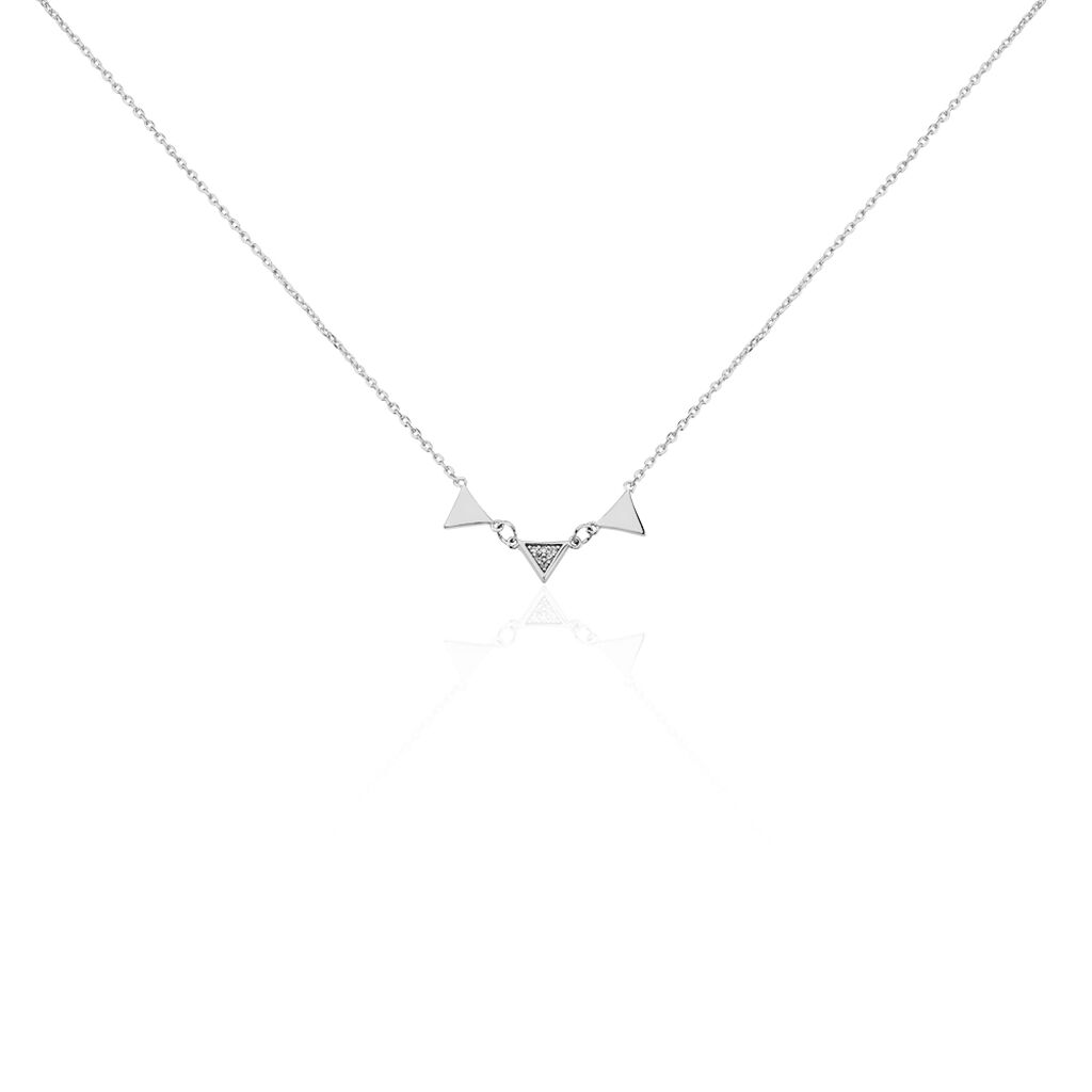 Collier Bartoumieu Argent Blanc Oxyde De Zirconium - Colliers avec pierres Femme | Marc Orian