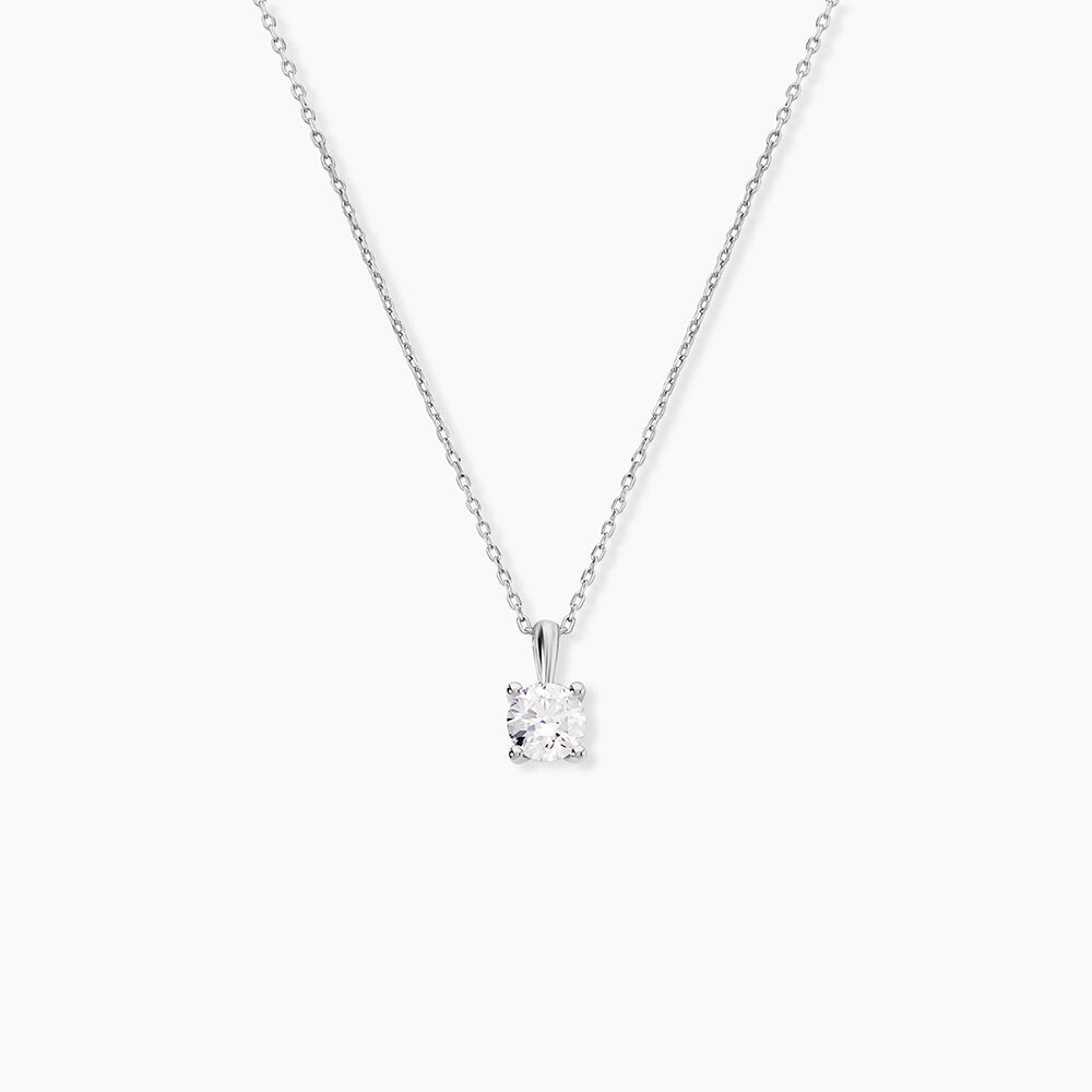 Collier Aphrodite Or Blanc Diamant Synthetique - Colliers avec pierres Femme | Marc Orian