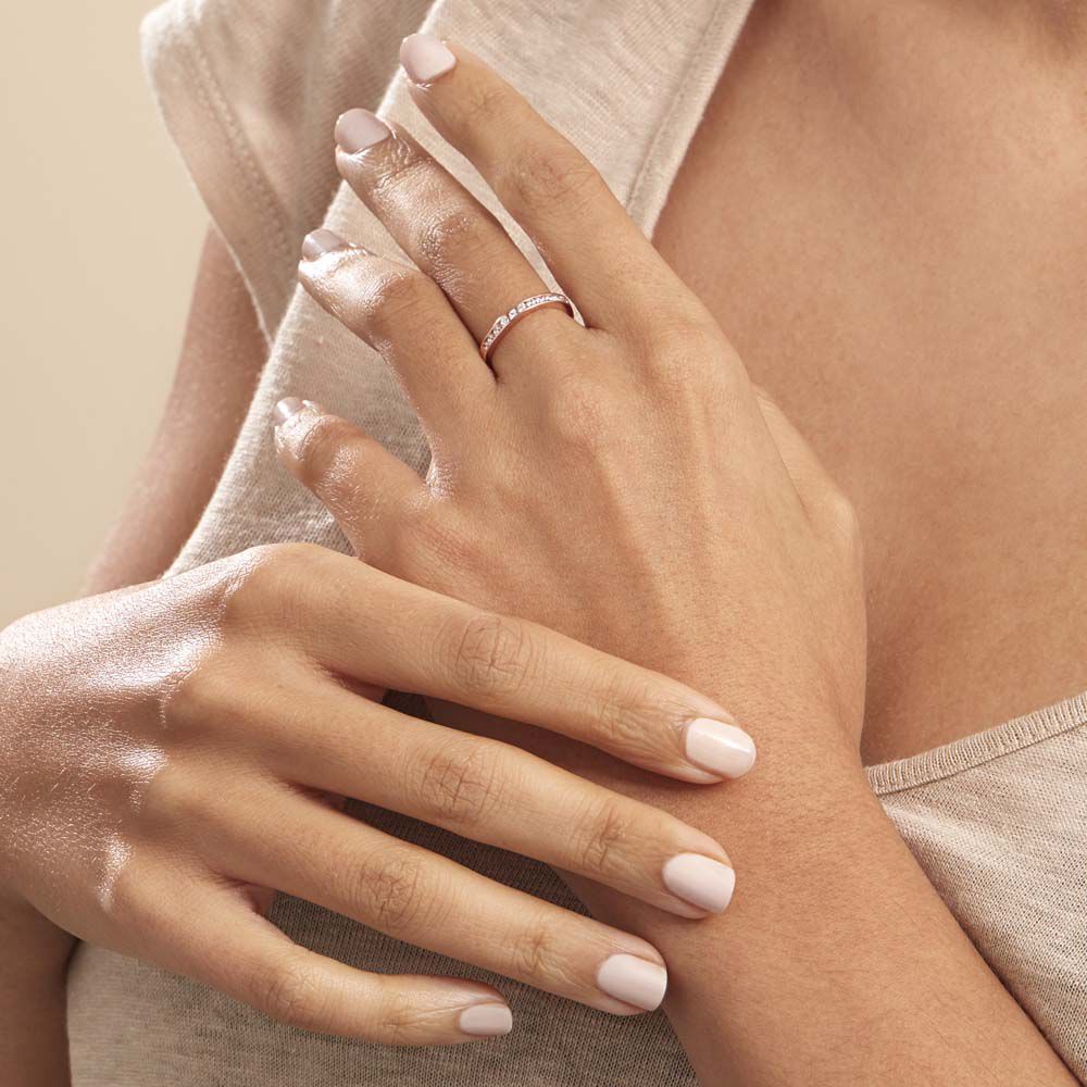 Bague Davila Or Rose Oxyde De Zirconium - Mix and Match Femme | Marc Orian