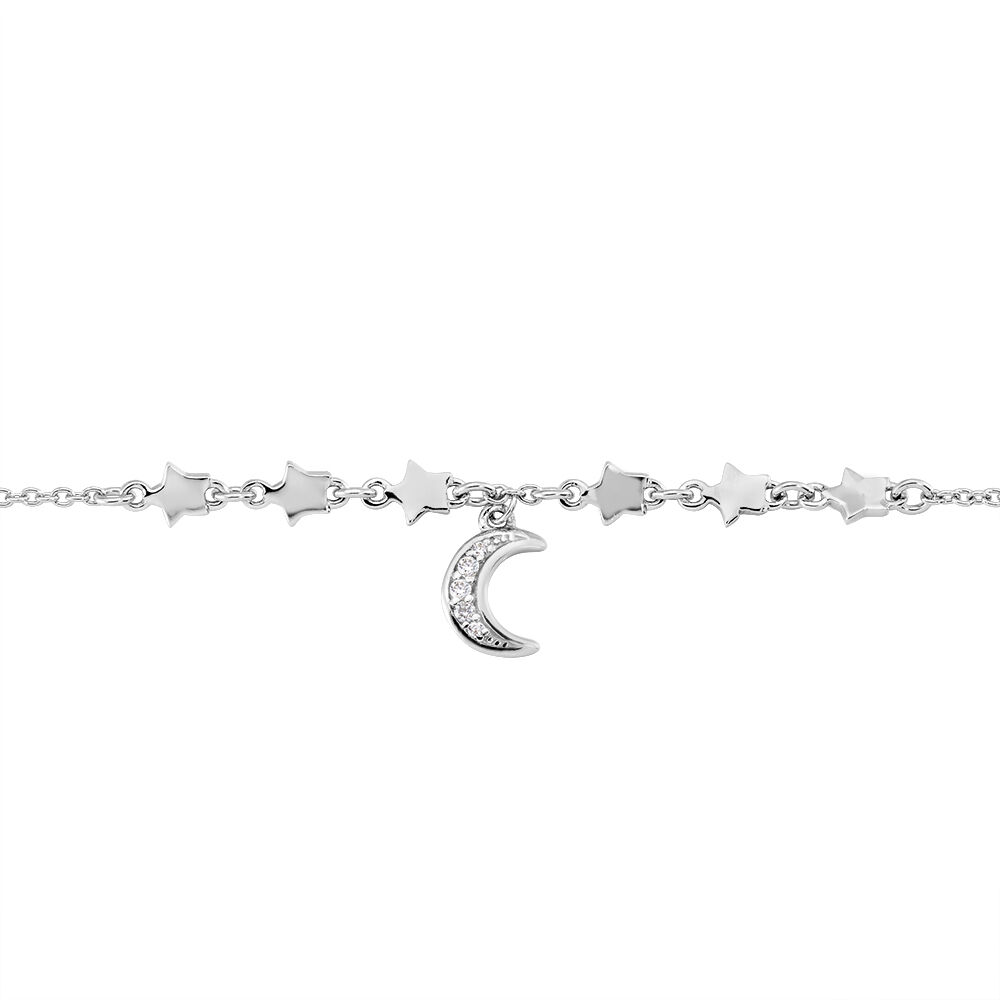 Chaîne De Cheville Argent Blanc Steffert Oxydes De Zirconium - Chaines de cheville Femme | Marc Orian