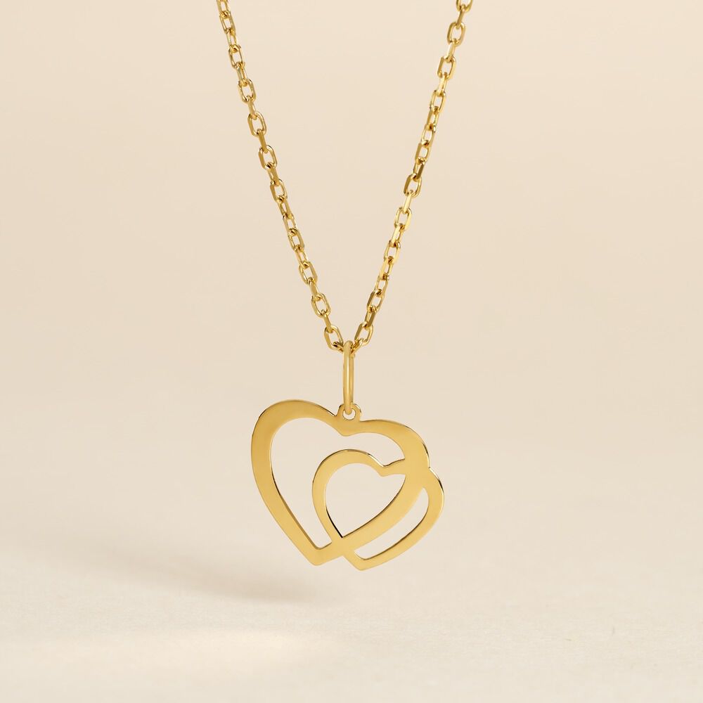 Pendentif Eudocie Coeurs Lisses Or Jaune - Pendentifs Femme | Marc Orian