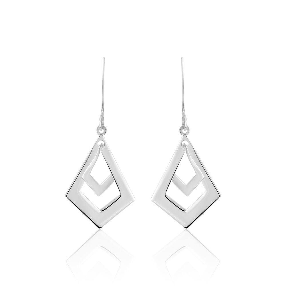 Boucles D'oreilles Pendantes Brittany Argent Blanc - Pendantes Femme | Marc Orian
