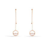 Boucles D'oreilles Or Rose Cendra Forme Cercle - Pendantes Femme | Marc Orian