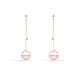 Boucles D'oreilles Or Rose Cendra Forme Cercle - Pendantes Femme | Marc Orian