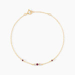 Bracelet Luiza Or Jaune Rhodolite Oxyde De Zirconium - Bracelets cha&icirc;nes Femme | Marc Orian