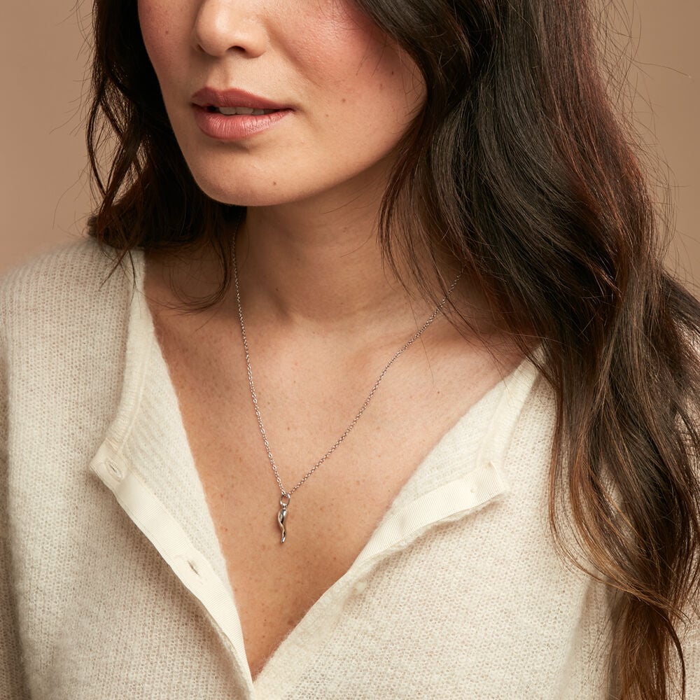 Collier Cornucopia Argent Blanc - Sautoirs Femme | Marc Orian
