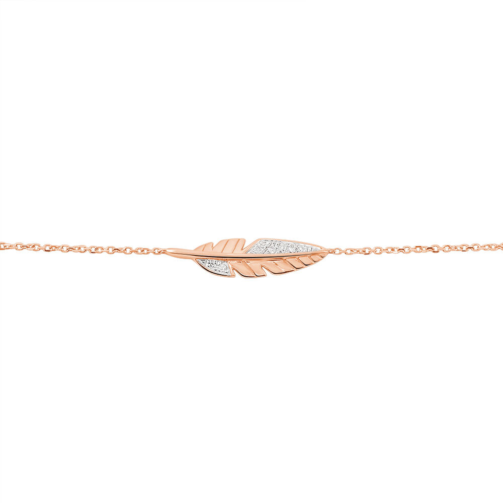 Bracelet Clodie Or Rose Diamant - Bracelets chaînes Femme | Marc Orian