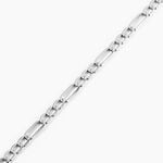 Bracelet Or Blanc Maille Altern&eacute;e 1/3 - Bracelets mailles Femme | Marc Orian