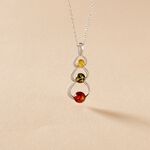 Collier Agneta Argent Blanc Ambre - Colliers avec pierres Femme | Marc Orian