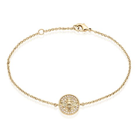 Bracelet Abelha Plaqué Or Jaune Oxyde De Zirconium - Bracelets Medailles Femme | Marc Orian