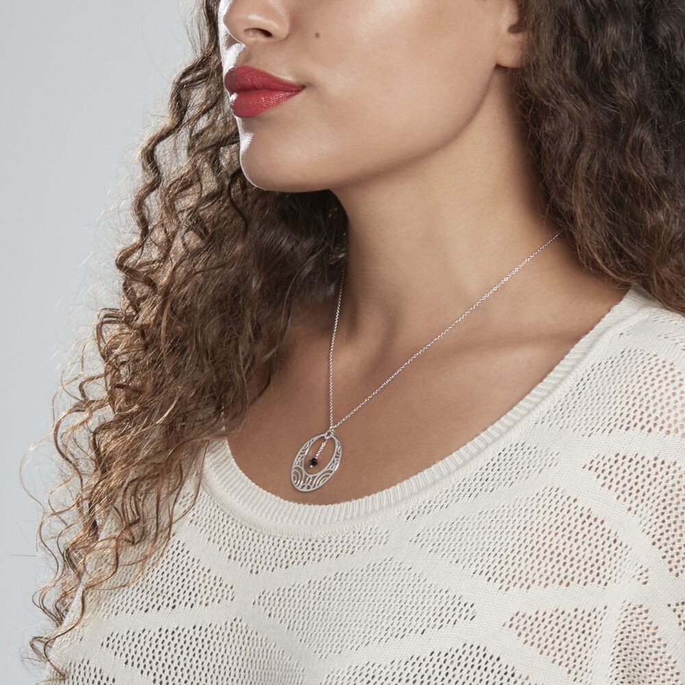 Collier Kayra Argent Blanc Pierre De Synthese - Colliers avec pierres Femme | Marc Orian