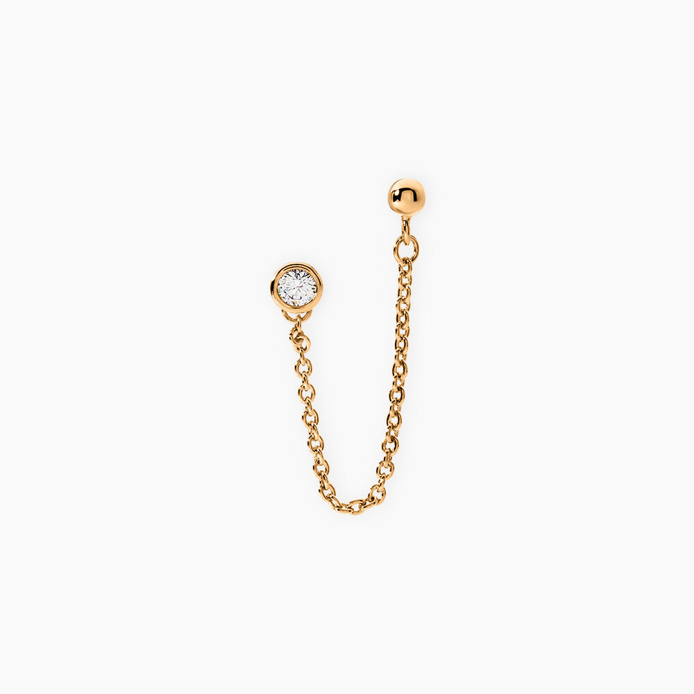 Bijoux D'oreille Unitaire Pendante Plaqu&eacute; Or Jaune Dofi Oxyde - Piercings d'oreilles Femme | Marc Orian