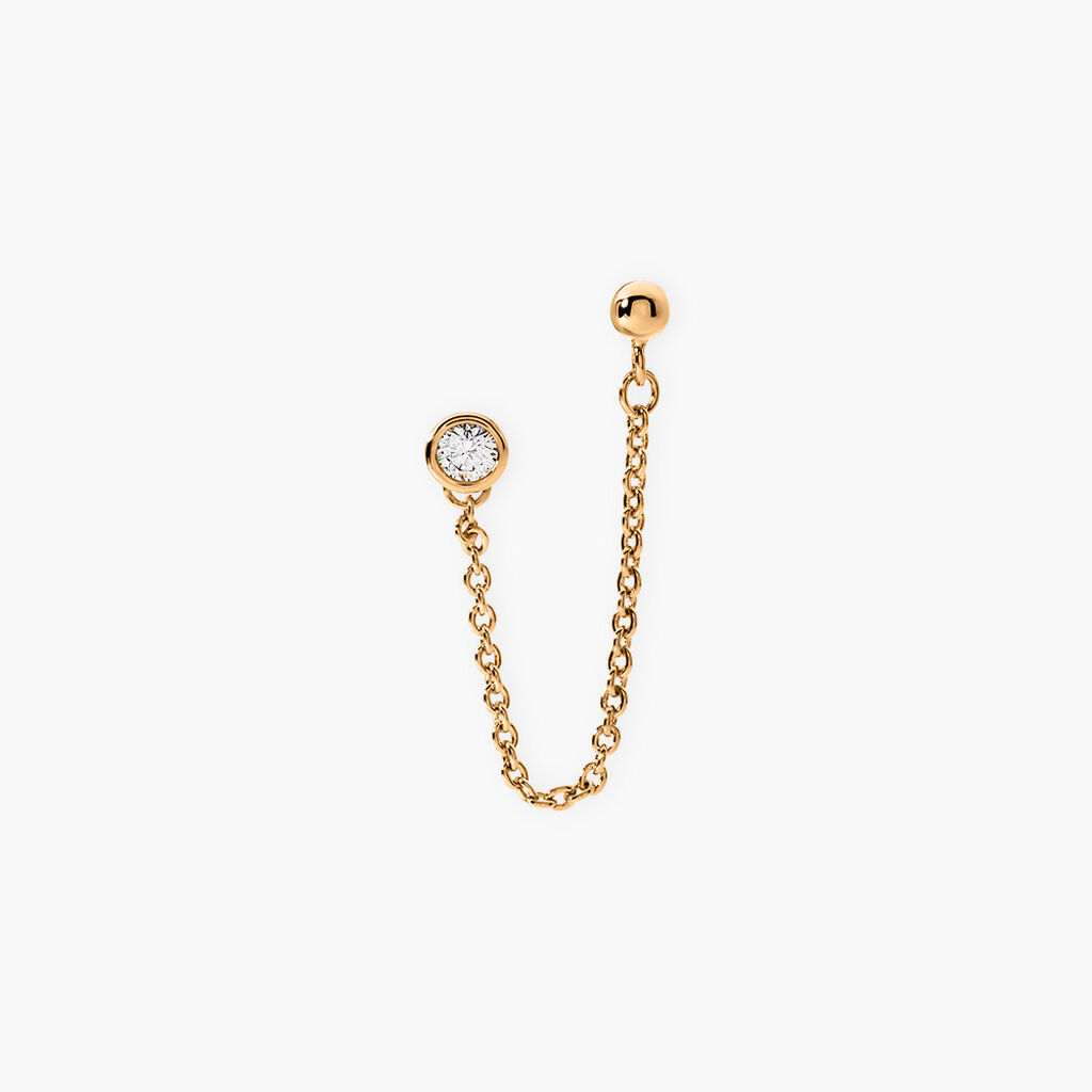 Bijoux D'oreille Unitaire Pendante Plaqu&eacute; Or Jaune Dofi Oxyde - Piercings d'oreilles Femme | Marc Orian