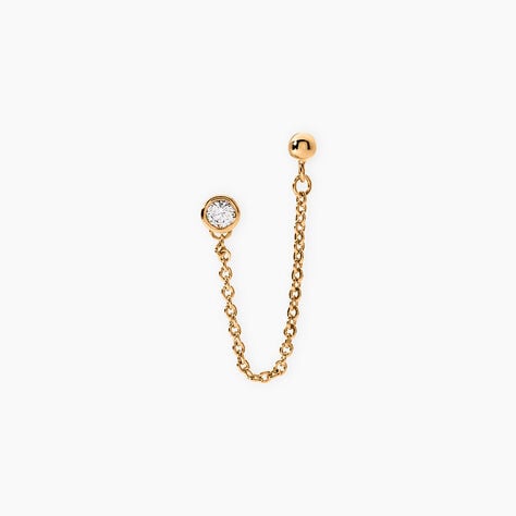 Bijoux D'oreille Unitaire Pendante Plaqu&eacute; Or Jaune Dofi Oxyde - Piercings d'oreilles Femme | Marc Orian