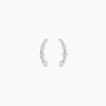 Boucles D'Oreilles Puces Sabia Argent Blanc Oxyde De Zirconium - Puces Femme | Marc Orian
